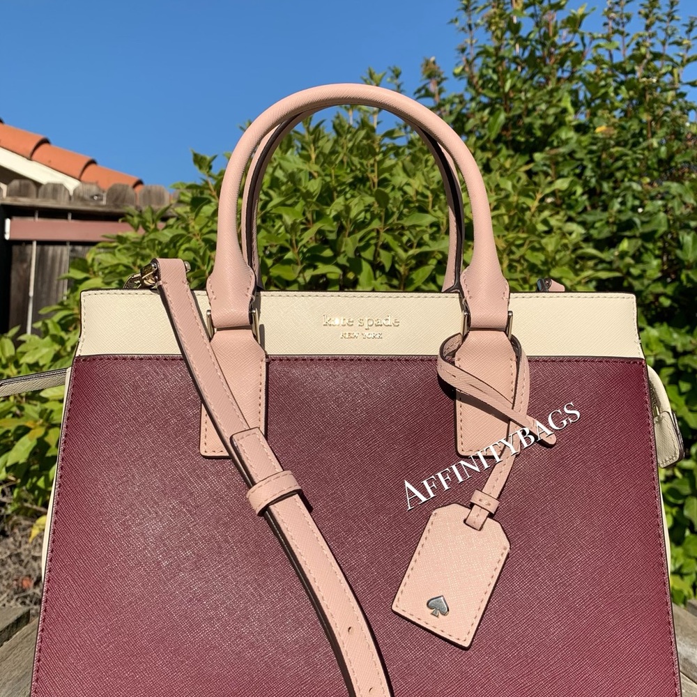 Cherrywood new Kate Spade Cameron medium satchel - Picture 3 of 8